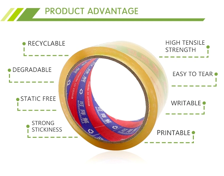 Biodegradable Plastic/Custom Logo/Strong Adhesive/Cellophane Film /Writable Packaging Tape